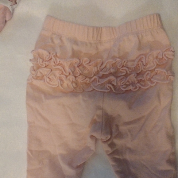 Swiggles Pink and White Pajama Sets with Playful Pattern. Ruffle Butt Bottoms​ - Picture 5 of 5